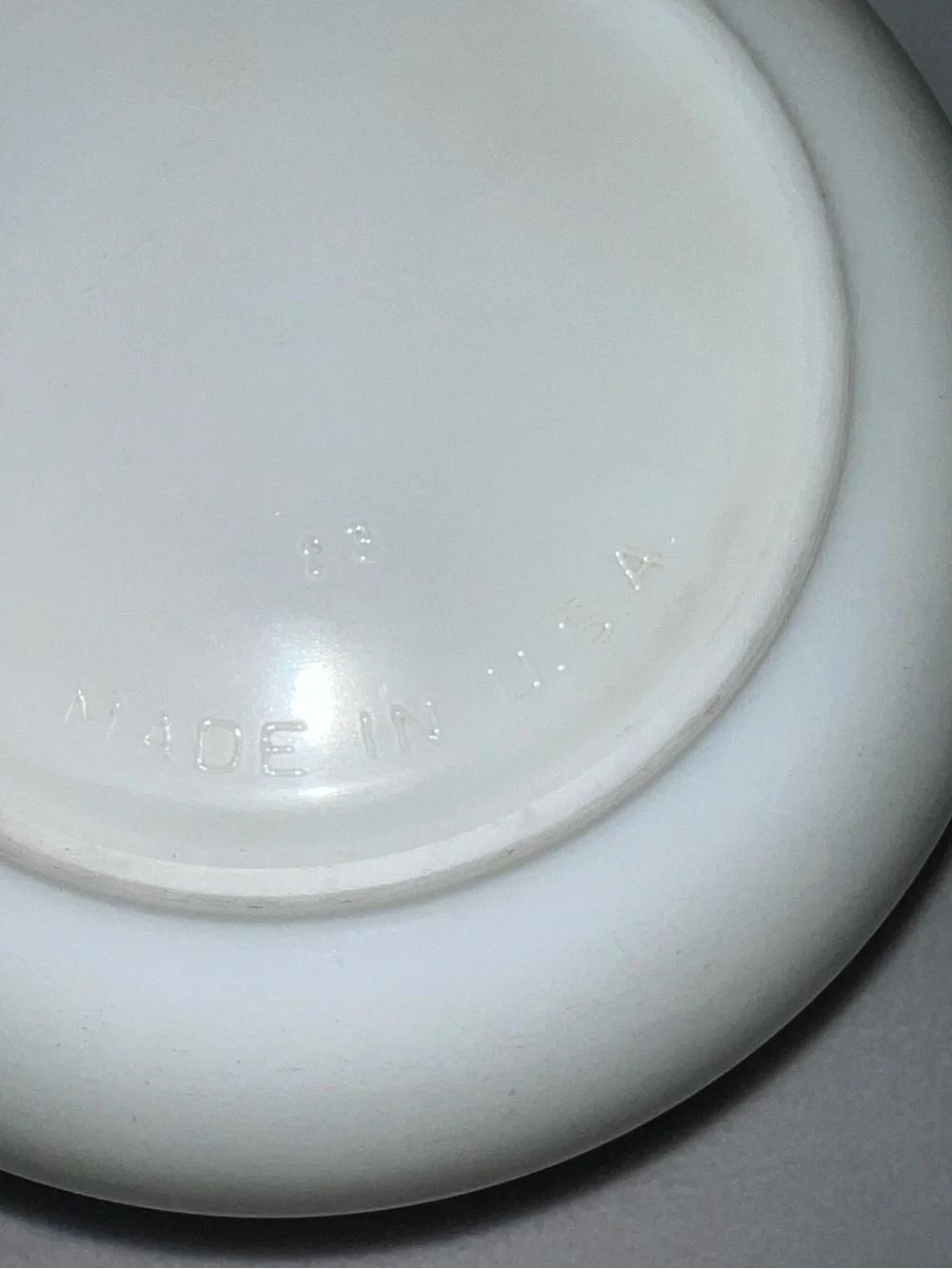 Vintage PYREX Milk Glass Ribbed Mixing Bowl #23 8.5